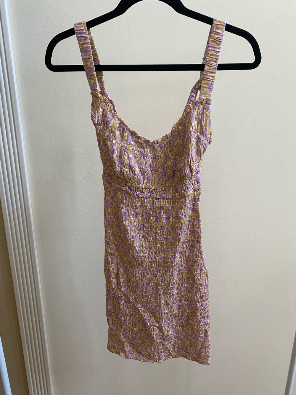 NWT Intimately Free People Juniper smocked bodycon slip dress floral Sz S - Picture 3 of 8